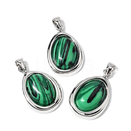 Synthetic Malachite Pendants KK-L267-01P-02-1