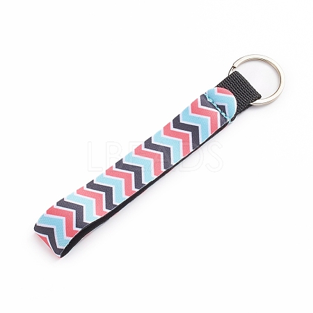 Printed Neoprene Wrist Keychain Lanyard KEYC-WH0016-17B-1