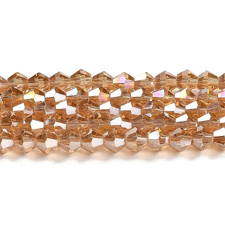 Transparent Electroplate Glass Beads Strands EGLA-A039-T2mm-B18-1