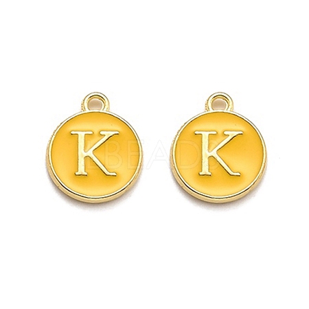 Golden Plated Alloy Enamel Charms ENAM-Q437-13K-1