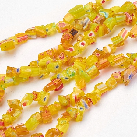 Handmade Millefiori Glass Beads Strands X-GLAA-F067-04B-1