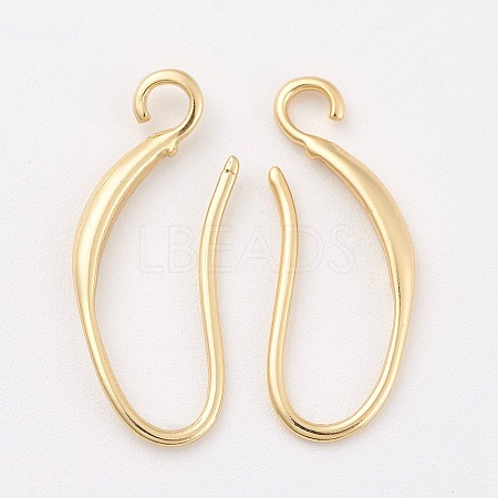 Brass Earring Hooks X-KK-F714-06G-1