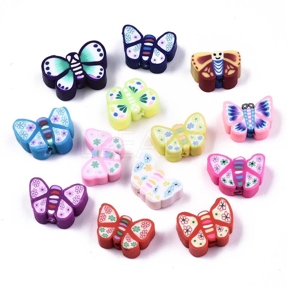 Handmade Polymer Clay Butterfly Beads - Lbeads.com