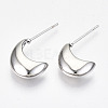 Brass Half Hoop Earrings KK-R117-035P-NF-1