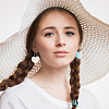 5 Pairs 5 Styles Rainbow Color Acrylic Dangle Earrings with Iron Pins EJEW-AN0003-62-5