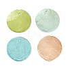 Spray Painted Natural Capiz Shell Pendants SHEL-C010-12-1