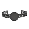 304 Stainless Steel Blank Cuff Bangle Bases with Flat Round Tray SA-CBA82C8-04C-EB-2