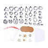 DIY Star/Rhombus/Hexagon Shape Dangle Earring Kits PW-WG12421-02-1