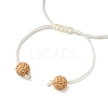 Natural Lava Rock & Mixed Stone & Glass Seed Beaded Braided Bracelets BJEW-MZ00063-6