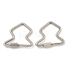Non-Tarnish 304 Stainless Steel Screw Carabiner Lock Charms STAS-C092-05F-P-1