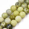 Natural Yellow Mustard Jasper Beads Strands X-G-Q462-6mm-39-1