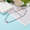 Faceted Natural Dyed Rhodochrosite Pendant Necklaces NJEW-JN03230-02-4