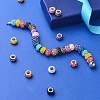 Polymer Clay Rhinestone European Beads CPDL-JP0001-01-6