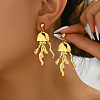 Ocean Theme Exaggerated 201 Stainless Steel Dangle Stud Earrings for Women's Accessories OD5051-4-1