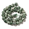 Natural Green Spot Jasper Beads Strands X-G-R190-10mm-68-3