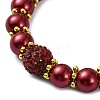 Glass Imitation Pearl Beaded Bracelets for Women BJEW-JB10034-04-3