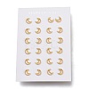 304 Stainless Steel Crescent Moon Stud Earrings EJEW-H100-06A-G-3