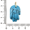 Synthetic Turquoise Carved Pendants GG-CBA5963-01G-NH-3