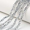 Electroplate Transparent Glass Beads Strands X-EGLA-A034-T4mm-M16-1