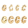 2 Sets 2 Style Adjustable CCB Plastic Cuff Earrings EJEW-TA0001-54-1