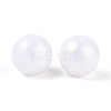 Rubberized Style Rainbow Opaque Acrylic Beads MACR-T010-14mm-08-01-3