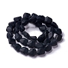 Opaque Frosted Glass Beads Strands FGLA-S001-02C-2