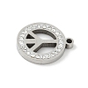 304 Stainless Steel Rhinestone Pendants STAS-Q354-04P-2