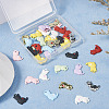 40Pcs 10 Styles Spray Printed Alloy Pendants FIND-TA0002-38-5