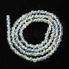Electroplated Glass Beads Strands EGLA-P055-01B-AB01-4