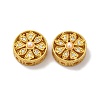 Rack Plating Hollow Brass Cubic Zirconia Beads KK-K381-21D-MG-1