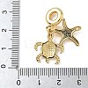Brass Enamel European Dangle Charms KK-D502-13G-3