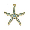 Alloy Micro Pave Cubic Zirconia Pendants X-PALLOY-F249-15A-G-1