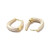 Enamel Teardrop Hoop Earrings EJEW-C054-03G-3