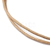 Spiral Shell Beaded Bracelet with Wave Charm BJEW-JB07547-01-4