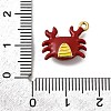 304 Stainless Steel Enamel Pendants STAS-I355-11G-07-3