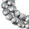 Electroplated Natural Lava Rock Beads Strands G-K388-01G-2