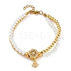 Brass Multi-strand Bracelets BJEW-M056-01G-3