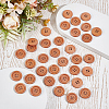 50Pcs Wood Buttons BUTT-GF0004-33-4