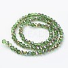 Electroplate Transparent Glass Beads Strands EGLA-A034-T2mm-R13-2