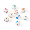 Craftdady 70Pcs 7 Colors Theaceae Wood Beads WOOD-CD0001-24-2