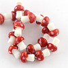 Mushroom Handmade Lampwork Beads Strands LS-LAMP-R116-13-1