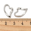 304 Stainless Steel Heart Linking Rings STAS-L022-221P-3