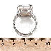 Square Natural Pearl Finger Rings RJEW-K286-09P-5