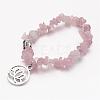 Gemstone Beads Charm Bracelets BJEW-JB02541-2