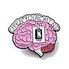 Open Your Mind Brain Alloy Enamel Pin Broochs JEWB-C029-07D-EB-1