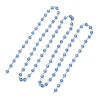 Handmade 304 Stainless Steel Glass Rondelle Link Chains AJEW-JB01460-02-2