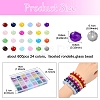 600Pcs 24 Colors Baking Paint Imitation Jade Glass Bead Strands DGLA-YW0001-29-3