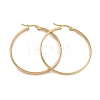 201 Stainless Steel Big Hoop Earrings with 304 Stainless Steel Pins for Women EJEW-E146-07G-B-1