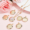 6Pcs Brass Locket Pendants KK-BBC0015-47-4
