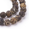 Tibetan Style dZi Beads G-G039-8mm-M-3